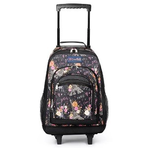 NEW YORK XPRESS JH-2560 / JH-2561, 2 In 1 Travel Backpack,20" Carry On Rolling Wheeled Backpack with Telescopic Handle - 1 of 4