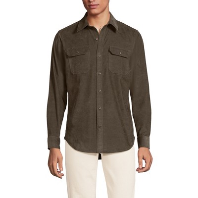 Lands' End Men's Long Sleeve Corduroy Shirt