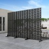 1-Panel Metal Outdoor Privacy Screen, Freestanding Outdoor Divider Privacy Fence for Deck Patio Balcony Garden - 2 of 4