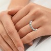 Pompeii3 1 1/2ct Peridot & Diamond Common Prong Eternity Wedding Ring 14K White Gold - 4 of 4