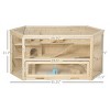 LAOTIES 45" Wooden Hamster Cage,3 Tier Small Animal Habitat with Tray,Ladders,Huts,Seesaws,Water Bottle - 2 of 4