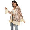 Anna-Kaci Women’s Sequin Mesh Cardigan with Sheer Embellished Sleeves and Flowing Open Front Design for Layering Style - 2 of 4