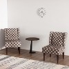 Bestier Mid Century Fabric Accent Chairs with Wing-back Brown - 4 of 4