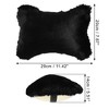 Unique Bargains Faux Fur Head Neck Car Support Pillow Cushion 1 Pair - 3 of 4