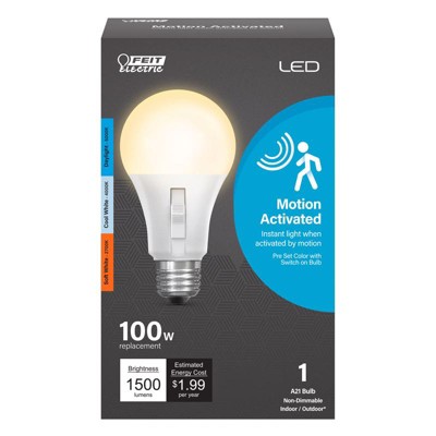 Feit Electric A19 E26 (medium) Led Motion Activated Bulb Tunable White ...