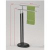 Kings Brand Furniture - Holland Metal Freestanding Towel Rack Stand, Gray/Chrome - 4 of 4