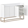 NicBex Elegant Buffet Cabinet with Large Storage Rebound 4-door Sideboard Cabinet with Adjustable Shelves for Dining Room - 4 of 4