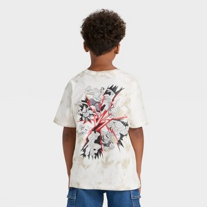 Boys' Marvel Versus Super Heroes Washed Front and Back Graphic Short Sleeve T-Shirt - Gray Wash - 1 of 4