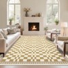 Modern Stripe Geometric Area Rugs Washable Soft Rug for Living Room Thin Low Pile Non Slip Stain Resistant Carpet for Bedroom Office - 2 of 4