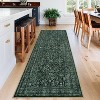 Acekool 2x6 Ft Vintage Floral Boho Area Rug, Washable Low Pile Non-Slip Carpet for Living Room, Bedroom, Dining, Kids & Pets - 2 of 4
