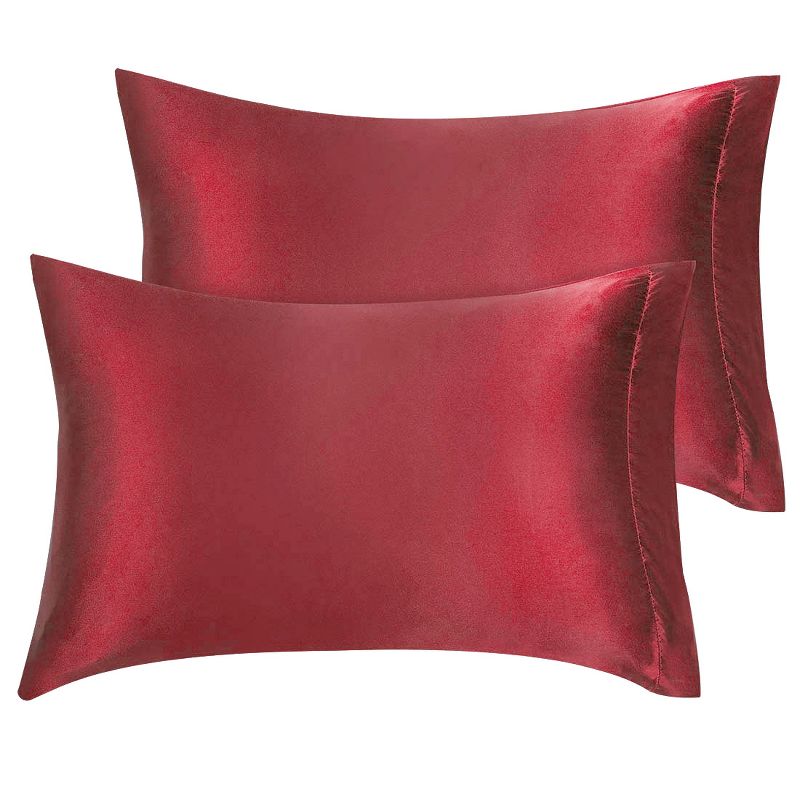 PiccoCasa Satin Silky Pillowcases for Hair and Skin Stripe 2 Pcs, 1 of 7