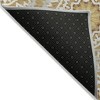 Gold Gray And Ivory Floral Medallion Washable Indoor Outdoor Area Rug - 4 of 4