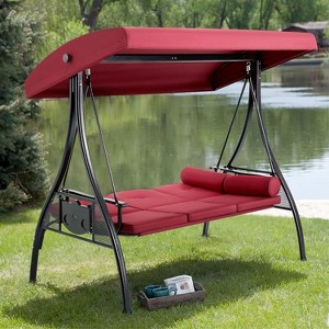EROMMY 3 Seat Outdoor Porch Swing Chair - 1 of 4