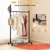 Metal Garment Rack with Wheels, Rolling Freestanding Clothes Rack for Small Spaces Bedroom Entryway - 4 of 4