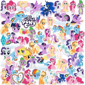 My Little Pony TV Friendship is Magic 50ct Vinyl Large Deluxe Stickers Variety Pack - 1 of 4