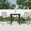 vidaXL Patio Dining Set Conversation Set with Coffee Table Black PVC Rattan - 31.5" Table Length 2 Items - 2 of 4