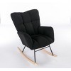 NicBex Rocking Chair Upholstered Accent Chair with Padded Chair Armchair Reading Chair Comfy Chair for Living Room, Bedroom - 3 of 4