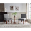 Accent Chair Set Of 3, Vanity Chair With Round Side Table, 2 Corner Side Chair, Hardwood Frame, Armless Furniture Set - 3 of 4