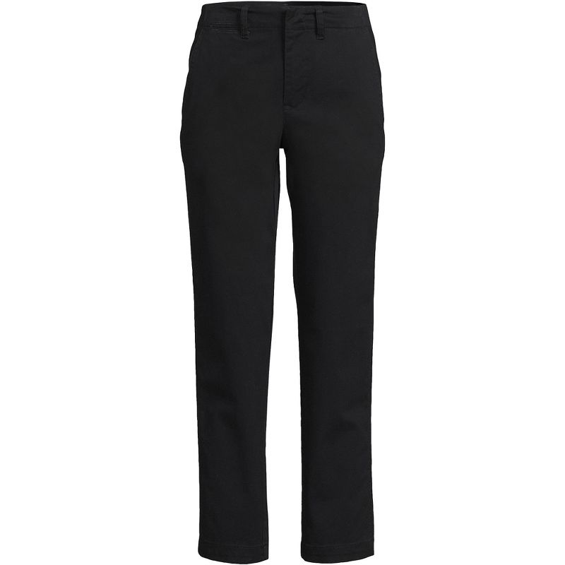 Lands' End Women's Mid Rise Classic Straight Leg Chino Ankle Pants, 3 of 6