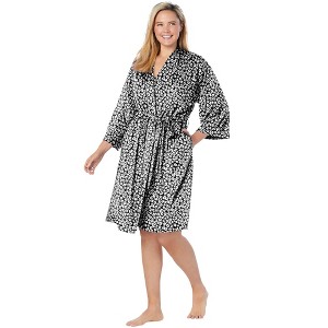 Dreams & Co. Plus Size Cooling Robe - 1 of 4