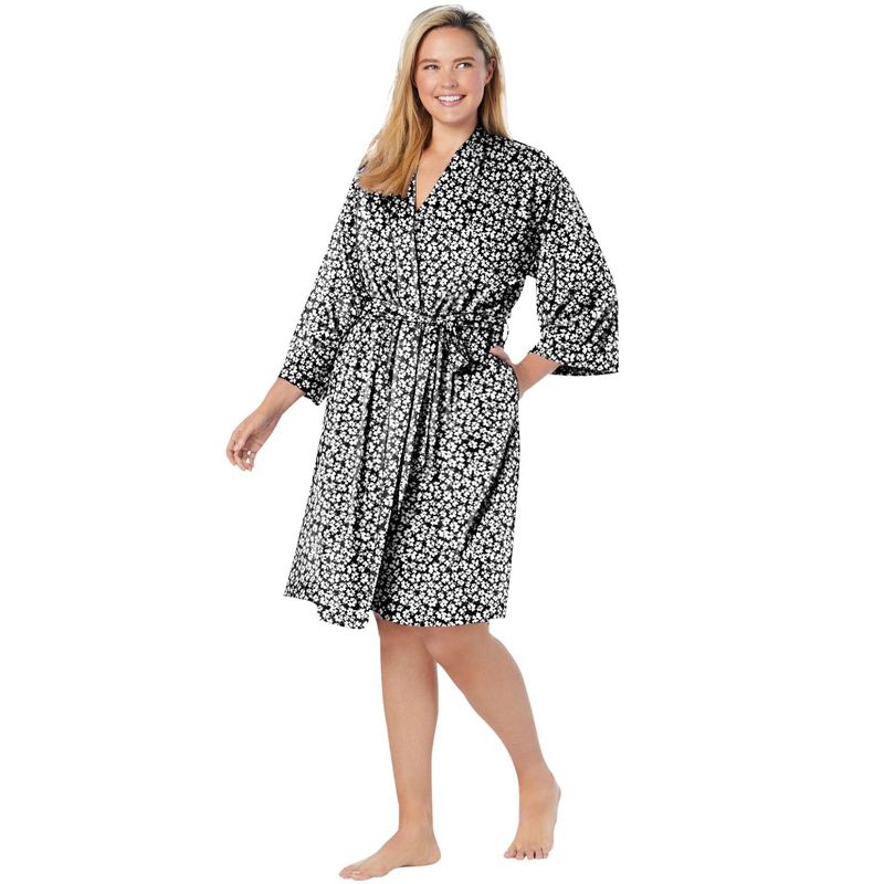 Dreams & Co. Women's Plus Size Cooling Robe, 1 of 2