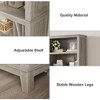 71" Tall Bookcase w/Adjustable Shelves & 31.5" Width, 5 Tier Farmhouse Bookshelf with Wooden Legs - 3 of 4
