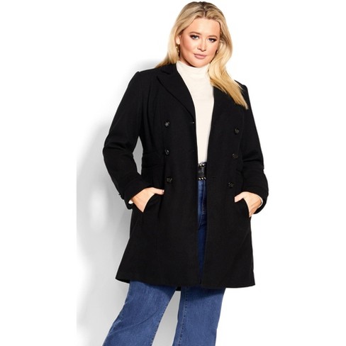 evans plus size coats