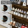 TiranisuBest Shoe Storage Cabinet with 2 Flip Drawers, Slim Wooden Freestanding Shoe Organizer with Shelf for Entryway Hallway–Holds 24 Pairs, Black - 3 of 4