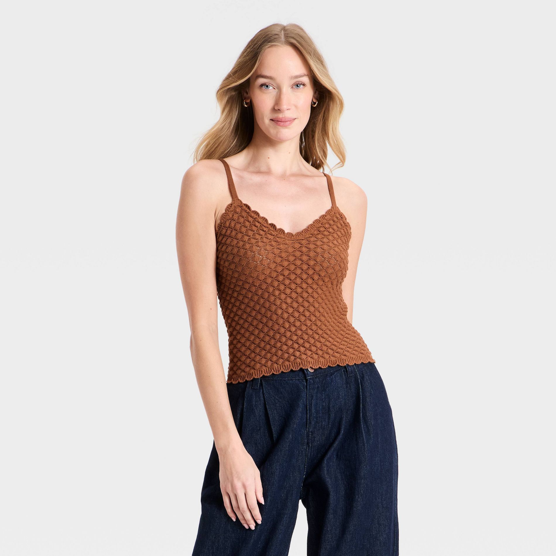 Women's Pointelle Tank Top - A New Day™