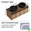 48" Bathroom Vanity with 2 Ceramic Sinks, Wall Mounted Bathroom Storage Cabinet with 4 Soft-Close Doors – The Pop Home - 4 of 4