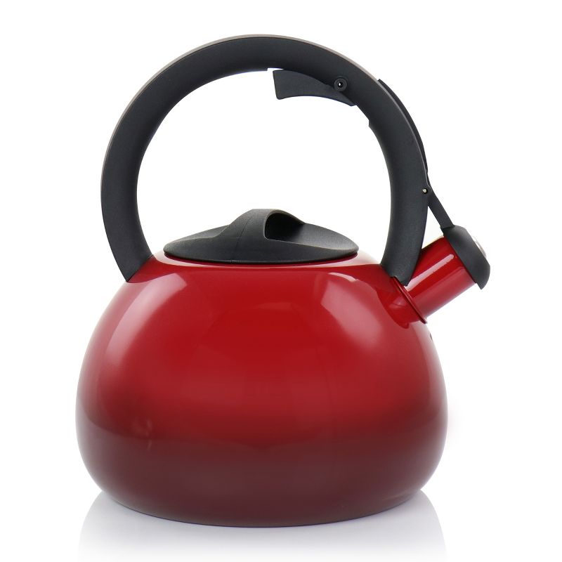 Mr. Coffee Sanborn 2.6 Quart Stainless Steel Whistling Tea Kettle in Red, 5 of 8