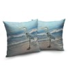 Beach Blue Pillow Covers Nautical Coastal Heron Throw Pillow Covers 18x18 Set of 2 Summer Ocean Bird - 4 of 4