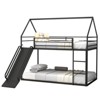 Kumasinova Bunk Bed Twin over Twin,House Bunk Bed with Ladder and Slider,Metal Slats Bunk Support for Dormitory,Bedroom,No Box Spring Needed - 2 of 4