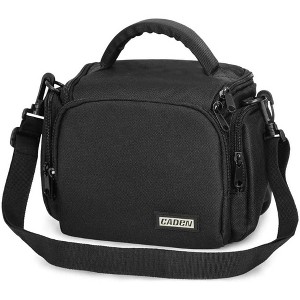 CADeN Compact Camera Shoulder Crossbody Bag Case Compatible for Nikon, Canon, Sony SLR/DSLR Mirrorless Cameras and Lenses Waterproof(1.0 S, Black) - 1 of 4