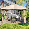 Aoodor Patio Gazebo Metal Frame with Mesh Netting Canopy Top - 2 of 4