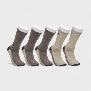 Realtree Men's 5-Pack Casual Crew Socks - Arch Support, Moisture Wicking, Full Cushioning Socks for Men (Shoe Size 6-12) - 1 of 4