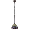 Chloe Lighting Serenity Victorian Tiffany-Style Dark Bronze 1 Light Mini-Pendant 8" Wide - 2 of 4
