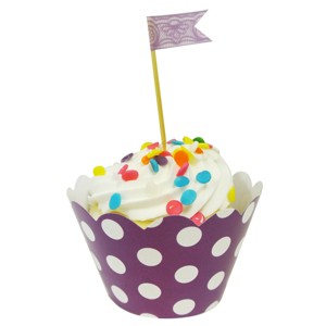 Wrapables Standard Size Polka Dots Cupcake Wrappers (Set of 20) - 1 of 4