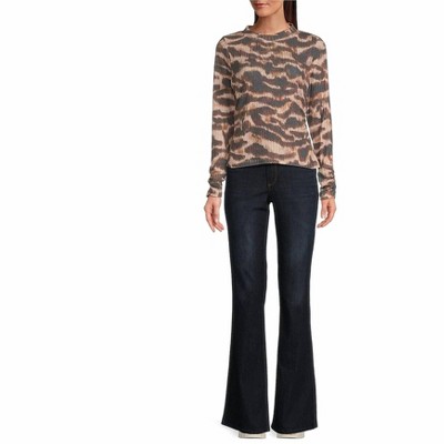 Women's Ruched Abstract Knit Top - Democracy