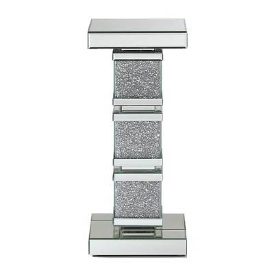 Passion Furniture Decor 28 in. H Silver Pedestal