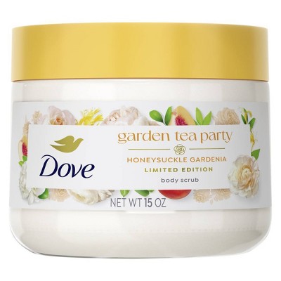 Dove Beauty Garden Tea Party Body Scrub - Honeysuckle Gardenia - Limited Edition - 15oz