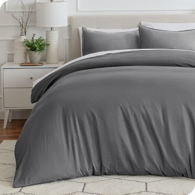 Sandwashed Grey Twin/twin Xl Duvet Cover And Sham Set By Bare Home : Target