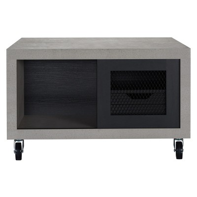 Rayna Industrial Coffee Table Black/Cement - HOMES: Inside + Out