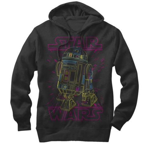 Men's Star Wars R2-D2 Lines Pull Over Hoodie - Black - 3X Large