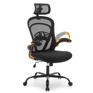 Ergonomic Office Chair, High Back Computer Desk Chair with Adjustable Height & Flip-up Armrests, Mesh Comfortable Gaming Chair for Home Office - 1 of 4