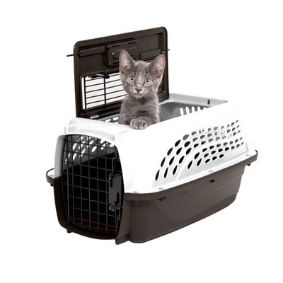 Petmate 2 Door Dog and Cat Kennel - Upto 10lbs - White & Brown