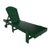 WestinTrends Malibu 2 Piece Adirondack Poly Reclining Chaise Lounge With Wheels - 2 of 4