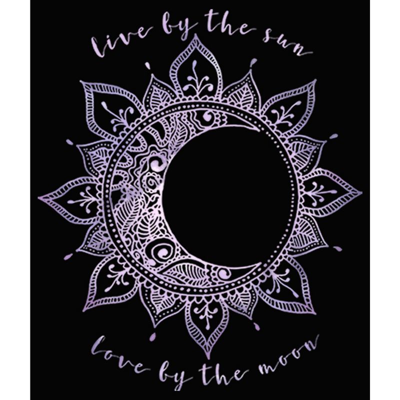 Juniors Womens Lost Gods Live by the Sun Love by the Moon Racerback Tank Top, 2 of 6