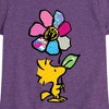 Girls' - Peanuts - Woodstock With Flower And Pattern Fitted Short Sleeve Graphic T-Shirt - 2 of 4