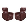 Set of 2 Felipe Mid-century Classic Manual Swivel Recliner   | ARTFUL LIVING DESIGN - 2 of 4